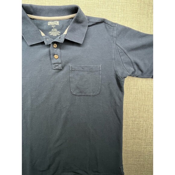 Duluth Trading Co Polo Men's Large Navy with Pocket 23" x 28" 100% Cotton - Picture 1 of 14